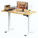 Inbox Zero Eric Height Adjustable Standing Desk, 100% Bamboo Desktop Wood in Brown | 55 W x 27.56 D in | Wayfair 0F16CE9298BA403299788451074F8680