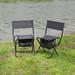 Urbana Arlmont & Co. Folding Camping Chair in Gray | 30.5 H x 19.3 W x 15.35 D in | Wayfair B2457592ABF1428AADC949A423258017