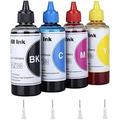 Inkjet Printer Refill Ink Dye Bottles Kit for LC201 LC203 LC20E Refillable Ink Cartridges or CISS for MFC-J870DW