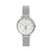 Women's Fossil Silver North Carolina Tar Heels Jacqueline Stainless Steel Mesh Watch