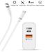 USB C Charger Dual Port 65W PD Power Wall GaN PPS Fast Charger with 6FT USC Cable for Nokia C200 - GaN Fast 3.0 Charger White
