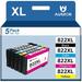 822 Ink Cartridge for Epson 822 XL 822XL T822XL Combo Pack for Workforce Pro WF-3820 WF-4830 WF-4820 WF-4833 WF-4834 Printer (Black Cyan Magenta Yellow 5-Pack)