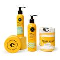 COCUNAT | Curly Nutrition Plan Pack | Curly Method, Boombastic Ultra-Nourishing Mask and Anti-Frizz Turban for Perfect Curls | Define, Moisturise, Nourish and Eliminate Frizz | 250 ml, 150 ml, 200 ml