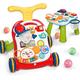 cute stone Sit-to-Stand Learning Walker, 2 in 1 Baby Walker, Early Educational Child Activity Center, Multifunctional Removable Play Panel, Baby Music Learning Toy Gift for Infant Boys Girls