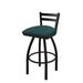 Holland Bar Stool 411 Jackie Low Back Swivel Bar & Counter Stool Plastic in Green/Blue/Black | Counter Stool (25" Seat Height) | Wayfair 41125BW022