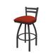 Holland Bar Stool 411 Jackie Low Back Swivel Bar & Counter Stool Upholstered/Metal in Red/Gray | Bar Stool (30" Seat Height) | Wayfair 41130PW021