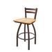 Holland Bar Stool 411 Jackie Low Back Swivel Bar & Counter Stool Plastic in Brown | 34 H x 18 W x 18 D in | Wayfair 41125BZNatOak