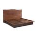 Home Trends & Design San Marino Solid Wood Low Profile Platform Bed Wood in Brown/Red | 42 H x 73 W x 73 D in | Wayfair FSM-PBQRWE