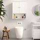 White Hanging Bathroom Storage Cabinet