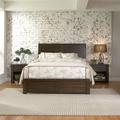 Winston Porter Kashanta Transitional Wood Bedroom Set, Panel King Bed w/ Two Nightstands In Espresso Wood in Brown | 58 H x 79 W x 87 D in | Wayfair