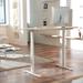 Odinlake Height Adjustable Standing Desk Wood/Metal in White/Brown | 47 W x 24 D in | Wayfair S450-Wood Top+White Leg-55×27.5