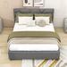 Latitude Run® Rosten Storage Platform Bed Wood & /Upholstered/Linen in Gray | 39 H x 68 W x 84 D in | Wayfair 01D25B617F3245FE962340B7B6FC9311