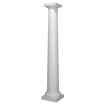 Superior Aluminum Round Smooth Tapered Fiberglass Column 6 Inch X 8 Foot