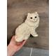 Vintage Hand Painted Ceramic White Persian Cat Statue | Crazy Cat Lady Decor | Minimalist Neutral Home Style | Collectible Animal Figurines