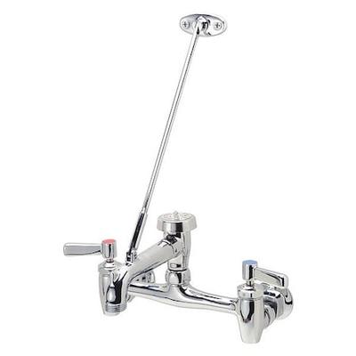 ZURN Z843M1 Lever Handle Straight Service Sink Faucet, 8" Mount, Chrome 2 Hole