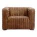 Aurelle Home Caolo Modern Channel-Stitched Leather Club Chair