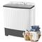 JEREMY CASS 1.73 cu ft. Portable Mini Compact Twin Tub 17.6lb Washing Machine Top Load Washer