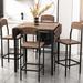 Farmhouse 5-Piece Counter Height Dining Set with Drop Leaf