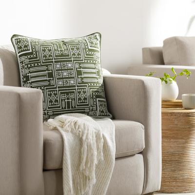 Colly Geometric Velvet Throw Pillow