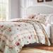 Greenland Home Fashions Antique Rose All-Cotton Reversible Quilt Set