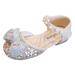 niuredltd summer children shoes girls sandals rhinestone sequins bow pearl hook loop dress dance shoes size 30