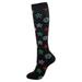 Linyer 1 Pair Men Women Christmas Style Compression Sock Fashion Sports Socks Anti Fatigue Stocking New Year Festival Sporting Gold Snowflake S/M