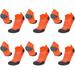 Men Cushioned Athletic Compression Ankle Socks 6 Pairs(M(39-45cm) Orange)