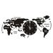 Wozhidaoke Alarm Clock World Map Wall Clock Home Bedroom Wall Personality Wall Clock Alarm Clocks for Bedrooms Wall Clock Black 33*16*5 Black