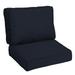 Arden Selections Modern Acrylic Outdoor Deep Seating Cushion Set 24 x 24 Classic Navy Blue