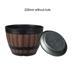 Resin Whiskey Barrel Flower Pot Round Planter Vintage Style Indoor Outdoor Garden Yard Patio