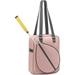 Tennis shoulder bag large capacity nylon tennis racket holder portable backpack waterproof badminton racket (pink)