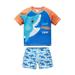 ZRBYWB Toddler Boys Two Piece Swimsuits Short Sleeve Print Top Shorts Set Swimwear Children s Swimsuit Cartoon Style Hot Spring Swimsuit Cute Swimwear