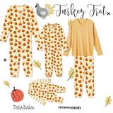 WBQ Family Matching Halloween Pajamas Set Funny Pumpkin Printed PJs Holiday Lounge Wear Sleepwear for Couples Men Women Child Infant Orange 3-18M