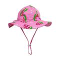 Holiday Savings Deals! Kukoosong Toddler Baby Sun Hat Bucket Hat Summer Children s Watermelon Print Sun Protection Hat Bucket Hat With Hat Rope Hot Pink 2-6 Years