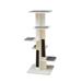 Modern Tower 6-Level Cat Tree with Cozy Felt Mats & Sisal Scratching Pads, 17.5" L X 17.5" W X 44.5" H, 28 LB, White / Grey