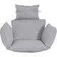 Kamz Swing Chair Cushion, Hanging Outdoor Cocoon Egg Hammock Chair Pads with Head Pillow, Thicken Leisure Garden Patio Hanging Egg Chair Pad, Removable Cover, for Patio Garden(Color:GREY)