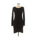 Leith Casual Dress - Bodycon: Black Solid Dresses - Women's Size Medium