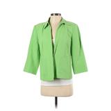 Coldwater Creek Silk Blazer Jacket: Green Jackets & Outerwear - Women's Size Small Petite