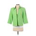 Coldwater Creek Silk Blazer Jacket: Green Jackets & Outerwear - Women's Size Small Petite