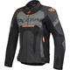 Ixon Jackal JKT Motorcycle Leather Jacket, black-grey-orange, Size M