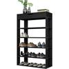 Schuhregale 5 Ebenen mit Schubladen Holzschuhe Lagerregal Schuhe Organizer Schuhaufbewahrung 75x 30