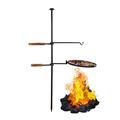 2 in1 Adjustable Swivel Campfire Grill Charcoal Fire Pit Grill Outdoor BBQ Grill