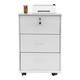 Oukaning Modern Rolling File Cabinet Mobile Office Cabinet with Wheels and Lock Under Desk Filing Cabinet 1 Drawer for Home Office