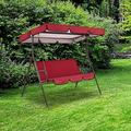 Patio Swing Canopy Replacement Garden Swing Chair Cover with Swing Cushion Cover for Patio Yard Canopy Furniture Red