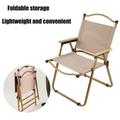Tcbosik Patio Folding Chairs Indoor Outdoor Lawn Chairs Camping Garden Pool Beach Yard Lounge Chairs w/Armrest Patio Dining Chairs No Assembly Beige