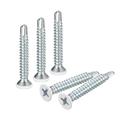 #8 x 1-1/4 White Screws Self Drilling Screws 20 Pack Flat Head Phillips Sheet Metal Screw Wood to Metal Screws