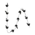 Bird Rain Chains for Gutters Cup Rain Chain Bird Bath Pouring Cups Rainwater Diverter Outside 240cm Replacement Downspouts for Sheds Display