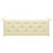 Tomshoo Garden Bench Cushion White 59.1 x19.7 x2.8 Fabric