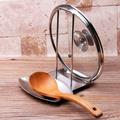 Pan Lid Holder for Pots and Pans Progressive Lid and Spoon Rest Shelf Stainless Steel Pan Lid Organizer Kitchen Decor Tool