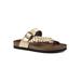 Women's Happier Casual Sandal by White Mountain in Antique Gold Leather (Size 5 M)